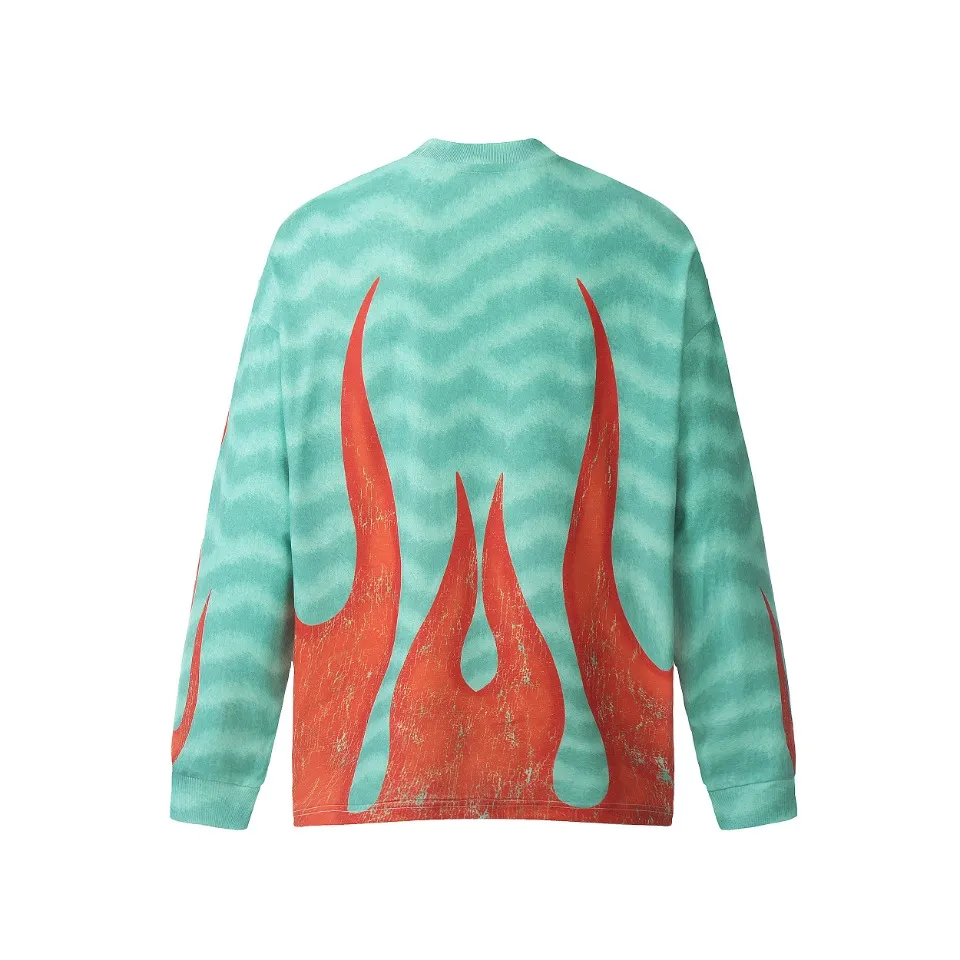 Saint michael tears all-over printed long-sleeved vintage autumn and winter T-shirt Style number: 106 Size: M L XL Wholesale price: 136 Color: Picture color
